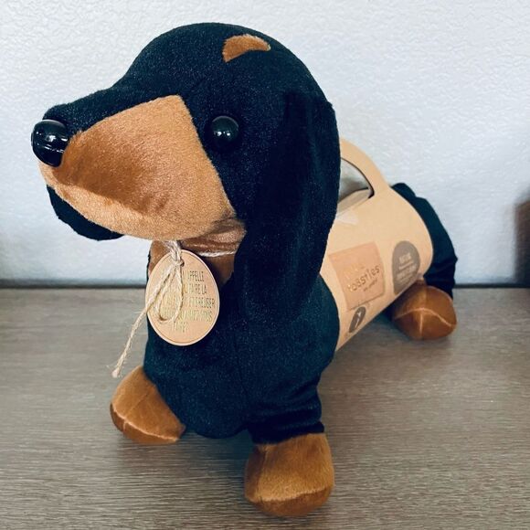 Dachshund Dog Heated Black Plush Little Toasties - Picture 2 of 4